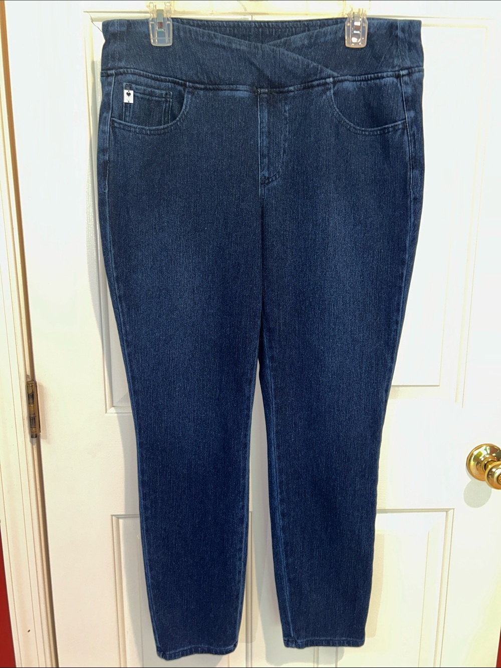 Belle by Kim Gravel Dark Blue Stretch Jeggings